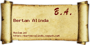Bertan Alinda névjegykártya